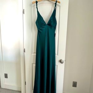 Brand new forest green long dress